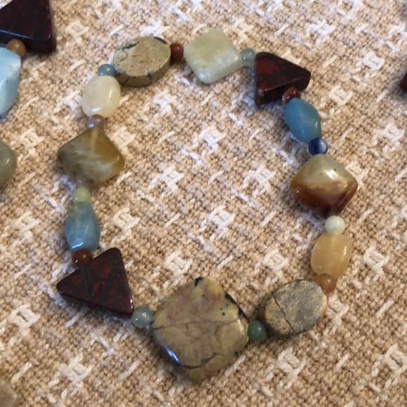 Jay King 2-piece mixed natural stone Sterling Silver Necklace and bracelet set - Picture 3 of 16